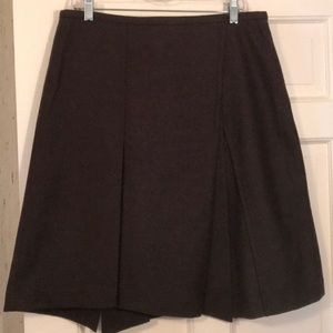 Kenneth Cole wool flannel asymmetric skirt.
